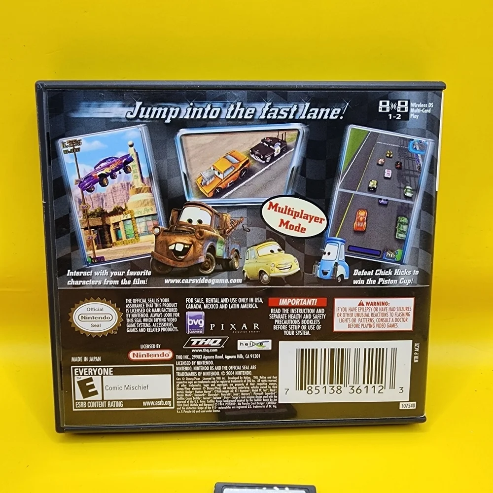 Cars - Nintendo DS , 2006 - missing Manual Instruction Booklet